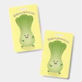 Badge dessin animé mignon de bok choy (Avant & arrière)