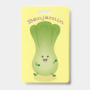 Badge dessin animé mignon de bok choy