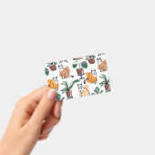 Badge Dessin au trait chats et fleurs (Manuel / portable)