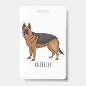 Badge dessin de berger allemand (Arrière)