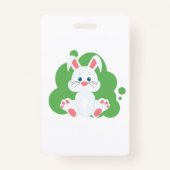 Badge Dessin de lapin de dessin (Devant)