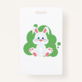 Badge Dessin de lapin de dessin (Dos)
