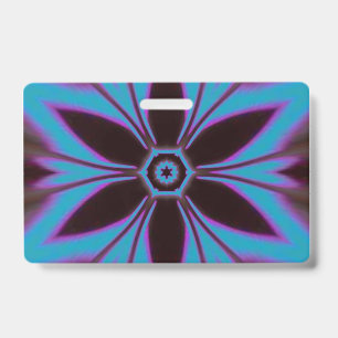 Badge dessin de mandala de fleurs