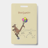 Badge Dessin d'humour australien kangourou (Back)