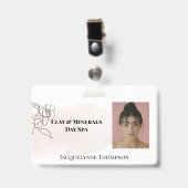 Badge d'étiquette de l'ID photo féminine (Face avec clip)