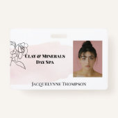 Badge d'étiquette de l'ID photo féminine (Devant)