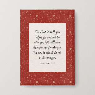 Badge Deutéronome 31:8 Image du couplet biblique