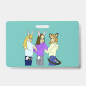 Badge Deux lapins et un chaton (Arrière)