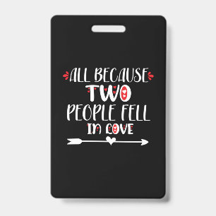 Badge Deux Personnes Se Sentent Amoureuses