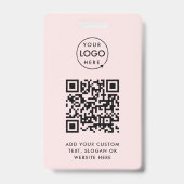 Badge d'événement Code QR | Badges de carte d'iden (Arrière)