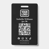 Badge d'événement Code QR | Carte d'identité numér (Avant)
