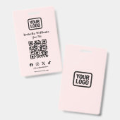 Badge d'événement Code QR | Carte d'identité numér (Avant & arrière)