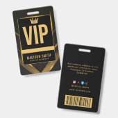 Badge d'événement commercial VIP (Avant & arrière)