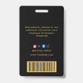 Badge d'événement commercial VIP (Arrière)