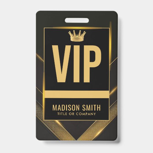 Badge d'événement commercial VIP (Avant)