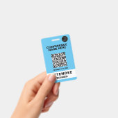 Badge d'événement de conférence bleu uni (Manuel / portable)