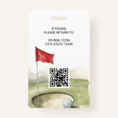Badge d'événement de golf (Dos)