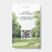 Badge d'événement de golf photo (Arrière)