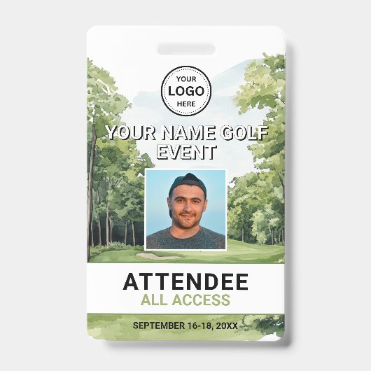 Badge d'événement de golf photo (Avant)