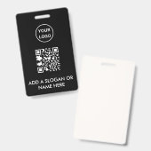 Badge d'événement de logo commercial de code QR no (Avant & arrière)