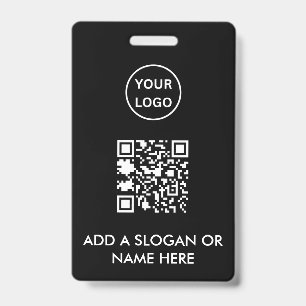 Badge d'événement de logo commercial de code QR no