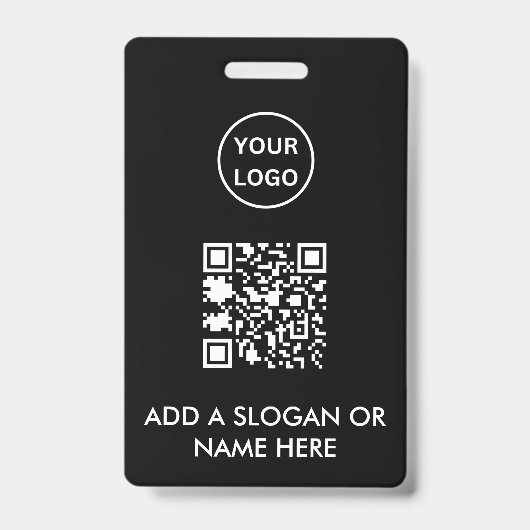 Badge d'événement de logo commercial de code QR no (Avant)