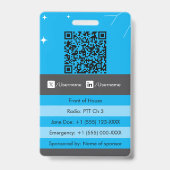 Badge d'événement personnalisable ID (Arrière)