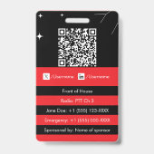 Badge d'événement personnalisable ID (Arrière)