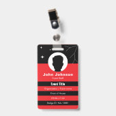 Badge d'événement personnalisable ID (Avant avec clip)