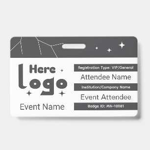Badge d'événement personnalisé de conférence