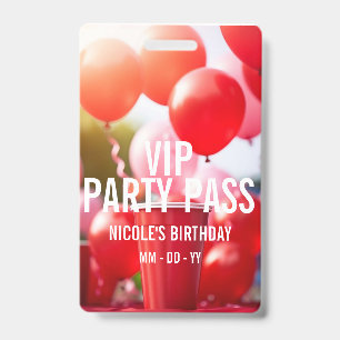Badge d'événement pour l'anniversaire de VIP