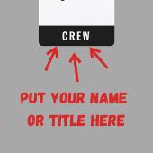Badge d'événement pour l'équipe de production