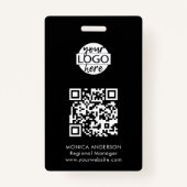 Badge d'événement QR Code (Dos)