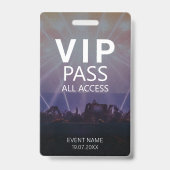 Badge d'événement QR Code Accès Complet VIP Person (Avant)