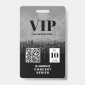 Badge d'événement QR Code Accès illimité VIP (Arrière)