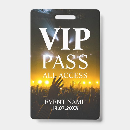 Badge d'événement QR Code VIP personnalisé (Avant)