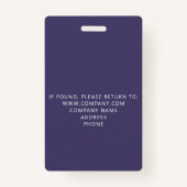 Badge d'événement VIP All Access personnalisé (Dos)