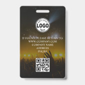 Badge d'événement VIP QR Code personnalisé (Arrière)