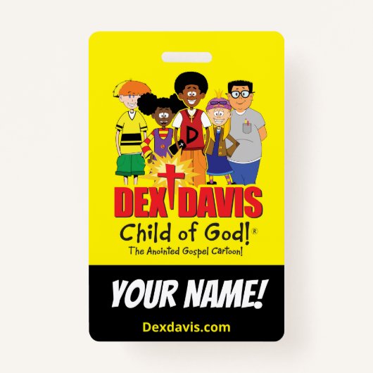 Badge "Dex n'Them" Insigne de nom (double face) (Devant)