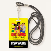 Badge "Dex n'Them" Insigne de nom (double face) (Devant avec lanière)