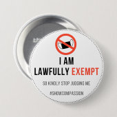 badge d'exemption de masque (Devant & derrière)