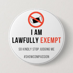 badge d'exemption de masque