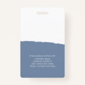 Badge d'ID couleur modifiable avec code QR (Dos)