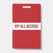 Badge d'ID de carte d'accès VIP rouge (Arrière)