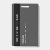 Badge d'ID de carte d'identité du personnel de l'é (Arrière)