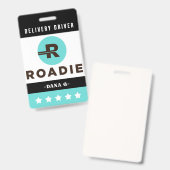 Badge d'ID de livraison de route (Avant & arrière)