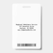 Badge d'ID de sécurité de paramètre (Dos)