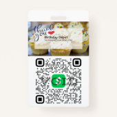 Badge d'ID de traitement de paiement de code QR (Devant)