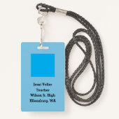 Badge d'ID de Westie KiniArt (Derrière avec lanière)