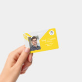 Badge d'ID d'entreprise de conception simple et pe (Manuel / portable)